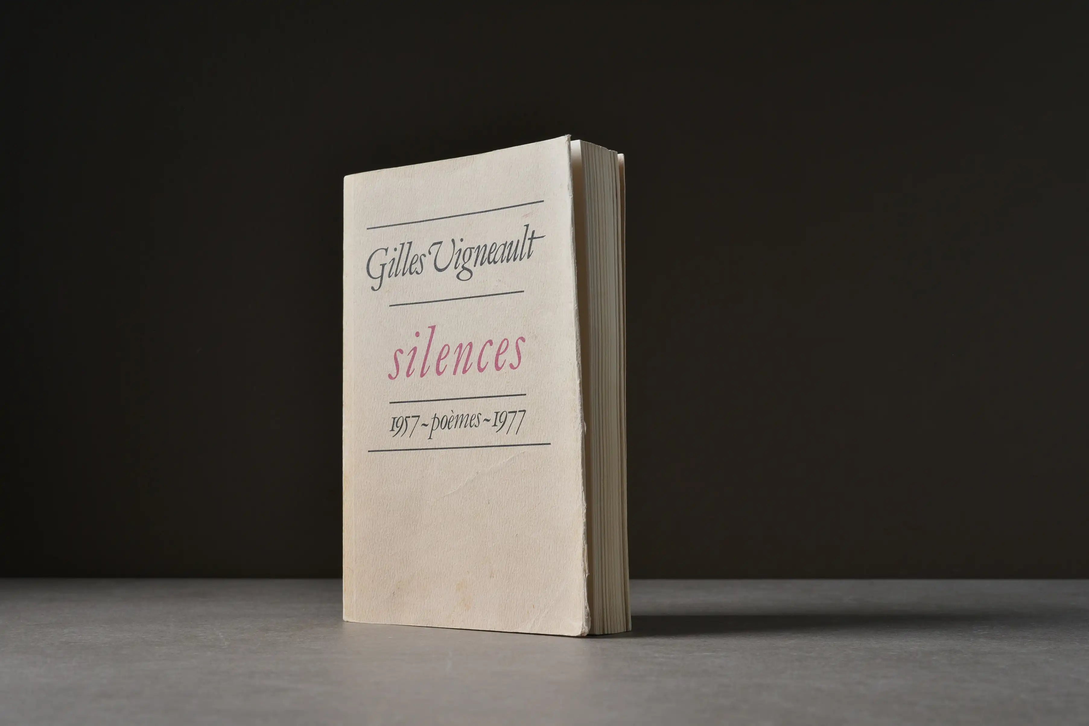 Vigneault, Gilles - Silences  - Les nouvelles éditions de l'Arc - - - Bon+ -  livre usagé